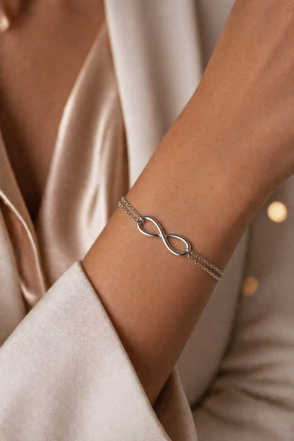 Bracelet Éternité – symbole infini & chaîne acier inoxydable