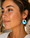 Boucles d'Oreilles Créoles Pâte Fimo & Résine – Faites Main
