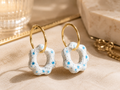 Boucles d'Oreilles Créoles Pâte Fimo & Résine – Faites Main