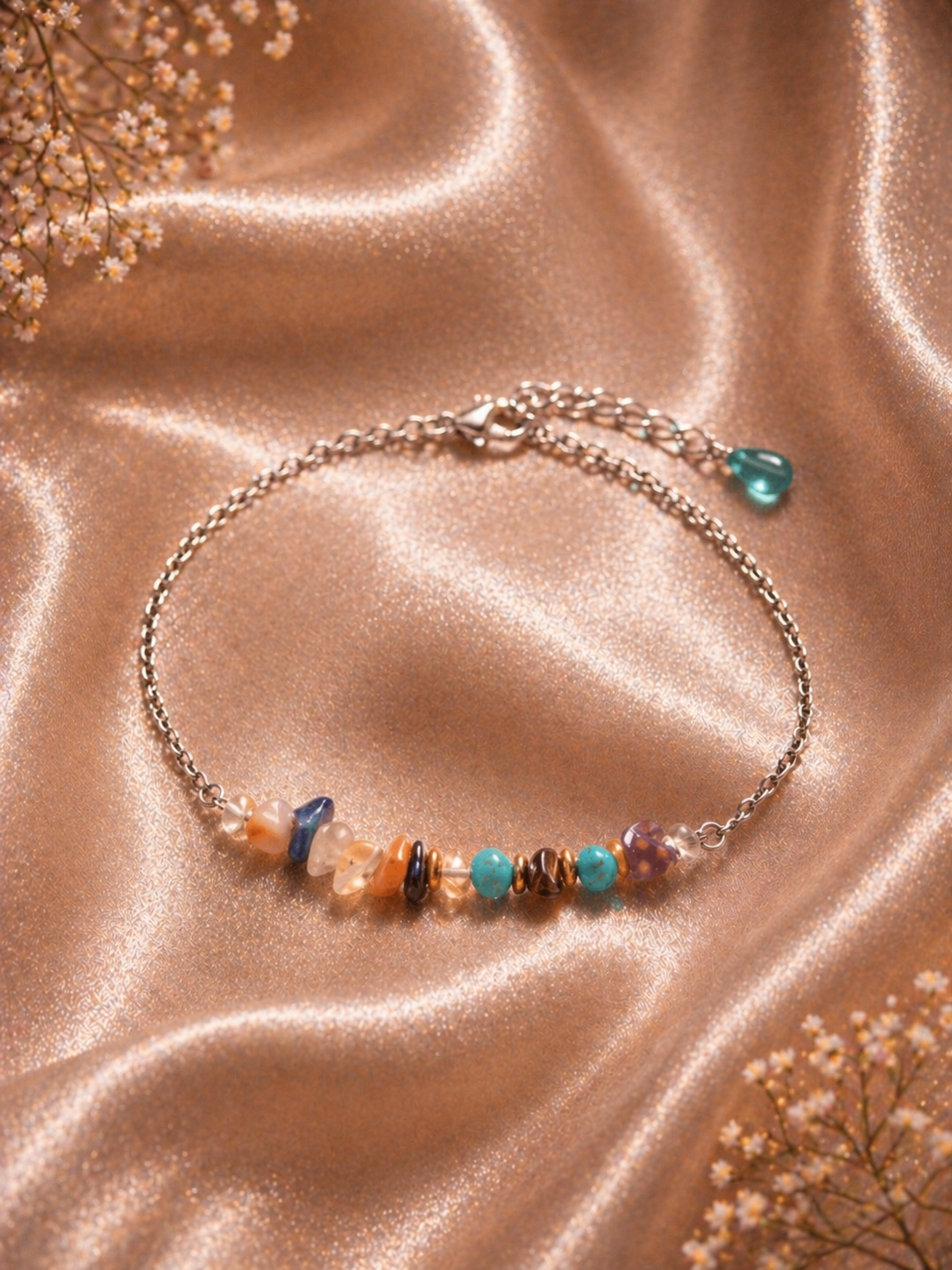 Parure : collier , boucles d'oreilles et bracelet unique