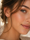 Boucles d'Oreilles Perles Ajourées, Cristal & Rocailles – Fermoir Doré Fait Main
